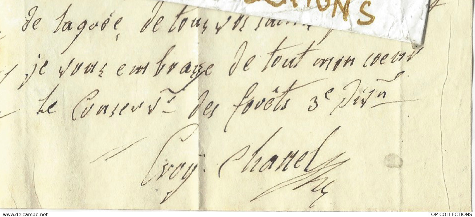 NOBLESSE Famille Croÿ Chanel  PROCES 1830 Superbe CACHET CONSERVATION EAUX FORETS De Laon  Aisne Croÿ Chanel => Cousine - Historical Documents