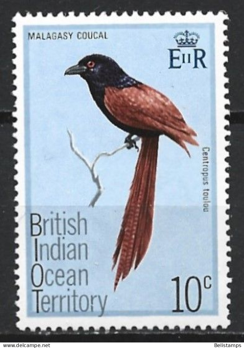 British Indian Ocean Territory 1975. Scott #64 (MNH) Bird, Malagasy Coucal - Territorio Britannico Dell'Oceano Indiano
