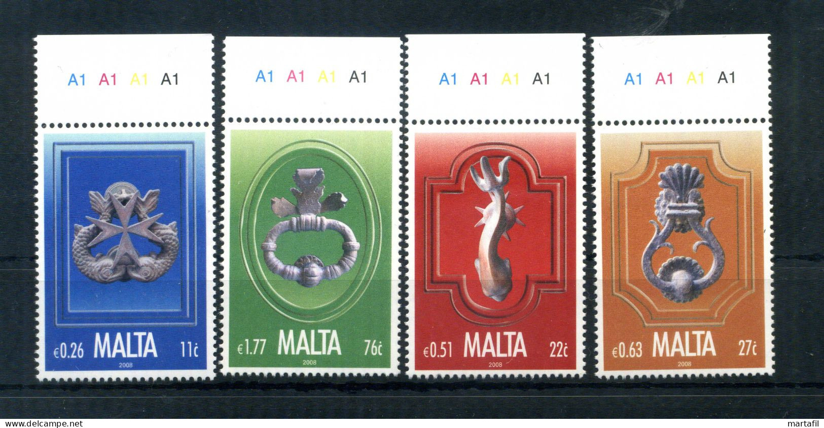 2008 MALTA SET MNH ** 1542/1545 Arte, Battiporta - Malte