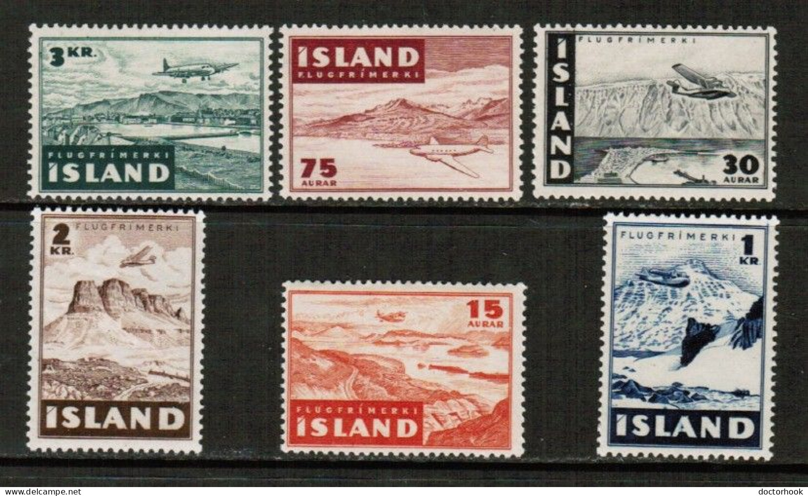 ICELAND   Scott # C 21-6** MINT NH (CONDITION AS PER SCAN) (Stamp Scan # 915-6) - Posta Aerea