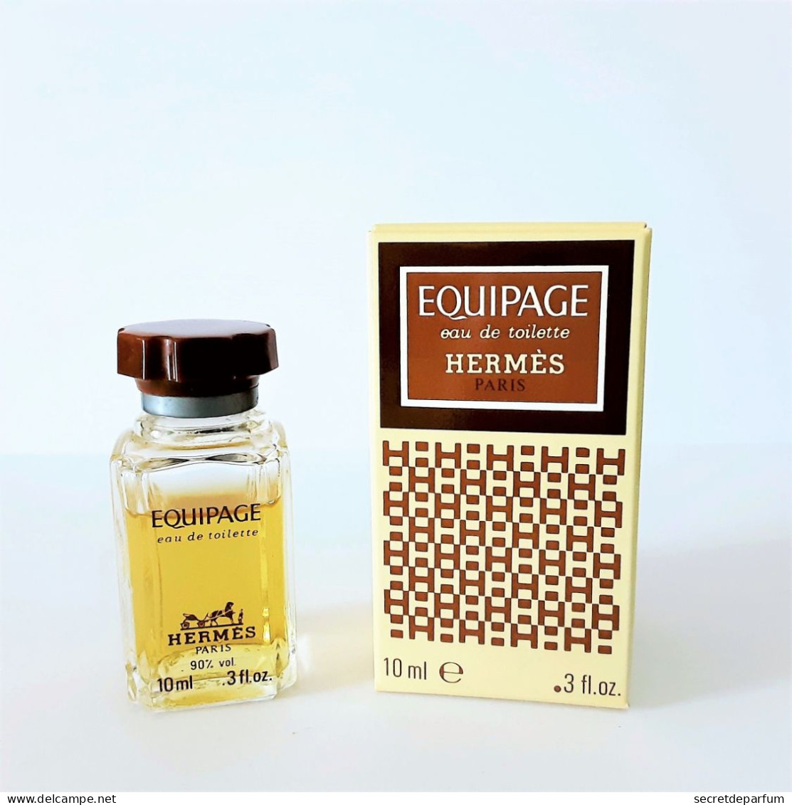 Miniatures De Parfum   ÉQUIPAGE  De HERMES   EDT  10 Ml  + Boite - Miniatures Hommes (avec Boite)