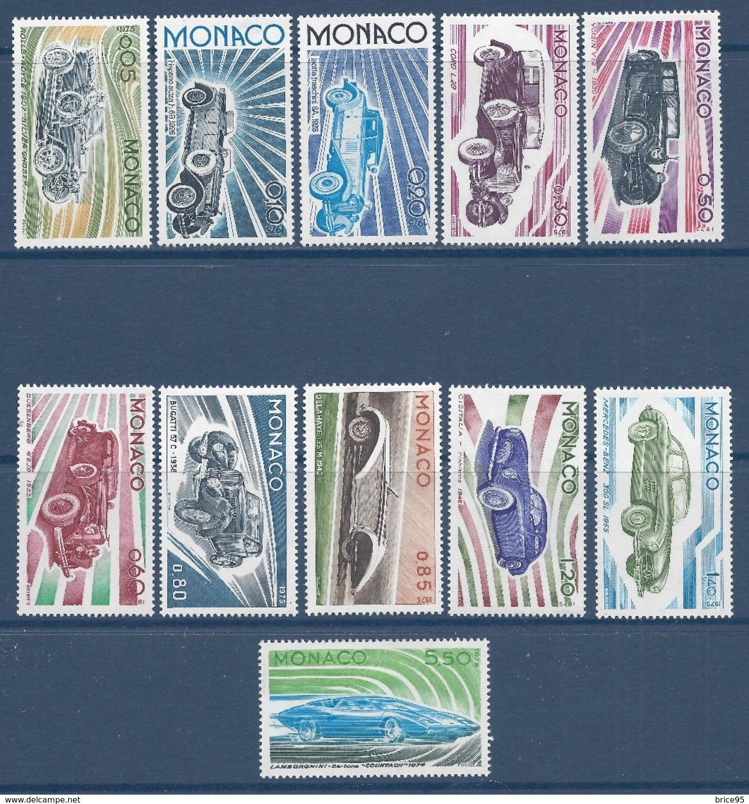 Monaco - Yt N° 1018 à 1028 ** - Neuf Sans Charnière - 1975 - Unused Stamps