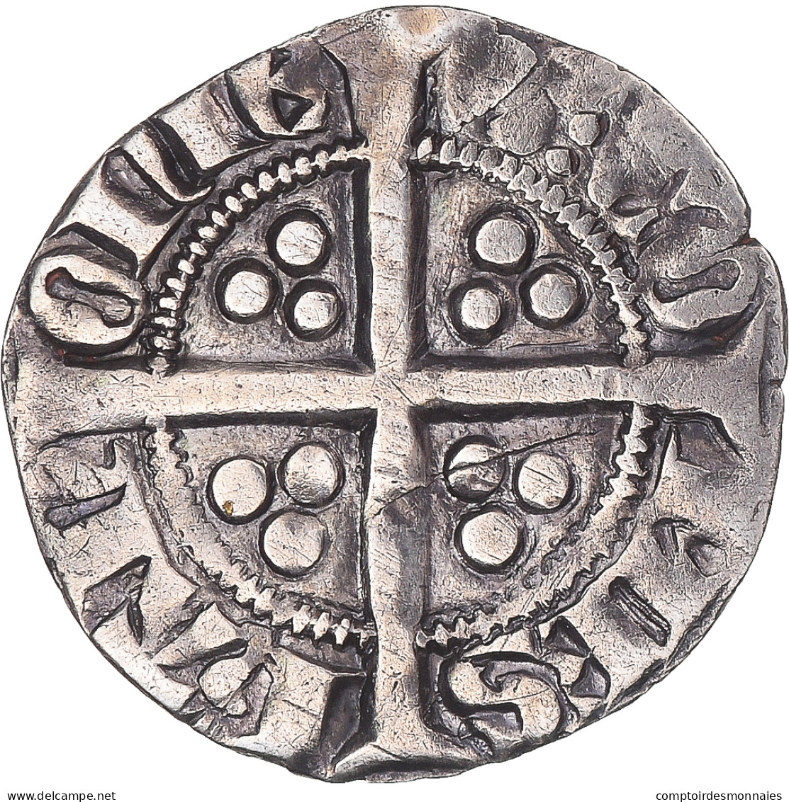 Monnaie, Belgique, Hainaut, Guillaume Ier, Esterlin à L'escielette, 1304-1337 - 1066-1485 : Bas Moyen-Age