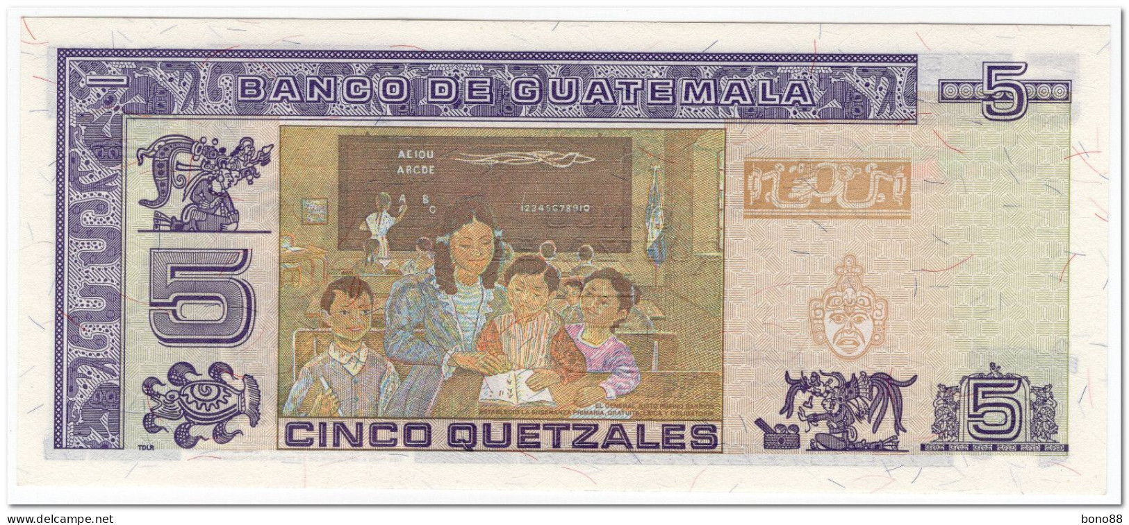 GUATEMALA,5 QUETZALES,1994,P.92,UNC - Guatemala