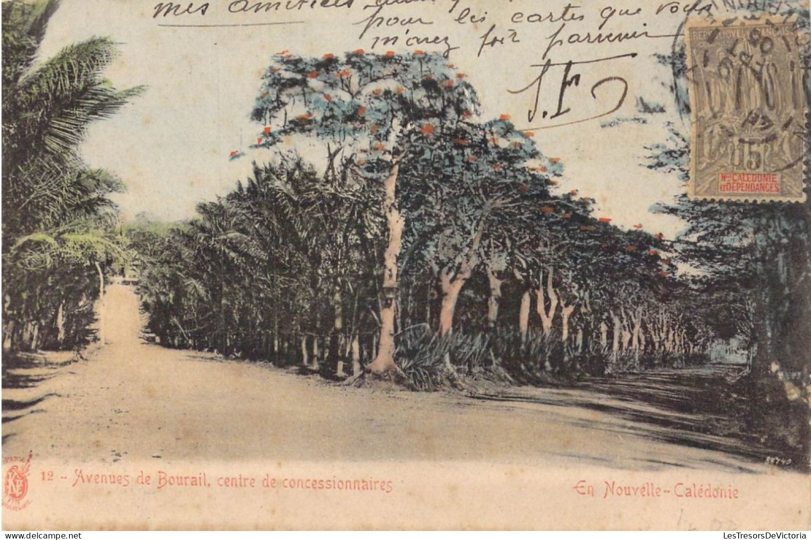 FRANCE - Nouvelle-Calédonie - Avenues De Bourail, Centre De Concessionnaires - Carte Postale Ancienne - Nouvelle Calédonie