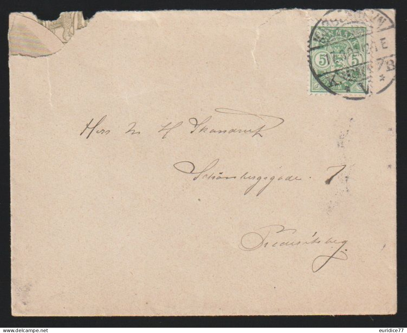 Danemark Denmark 1884 Enveloppe Avec Obliteration - Covers & Documents