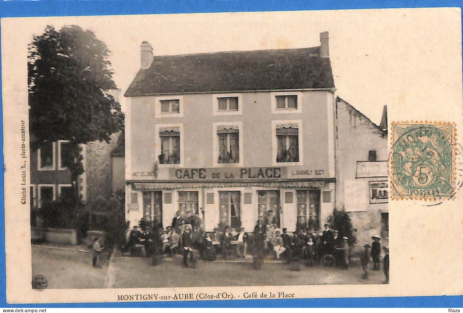 21 - Côte D'Or - Montigny Sur Aube - Cafe De La Place (N12857) - Autres & Non Classés