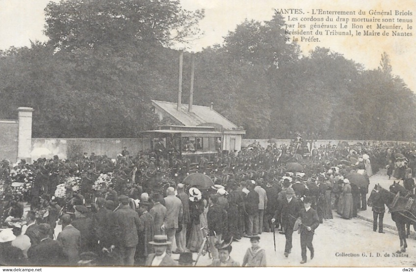 Funérailles à Nantes - Enterrement Du Général Briois En Juin 1903 Avec Le Maire Et Le Préfet - Carte Molle Non Circulée - Funérailles