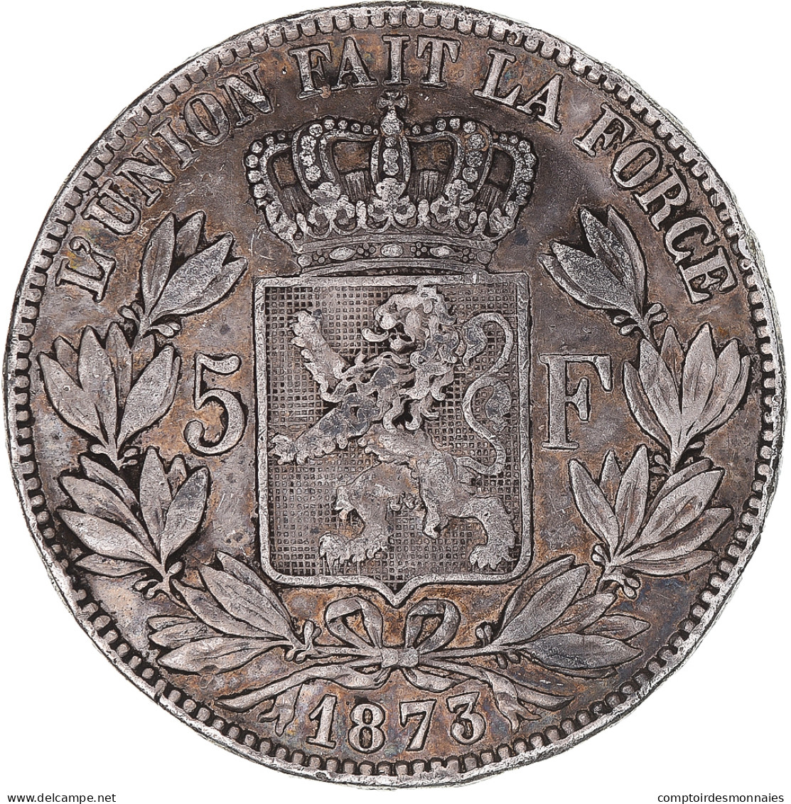 Monnaie, Belgique, Leopold II, 5 Francs, 5 Frank, 1873, TB+, Argent, KM:24 - 5 Francs