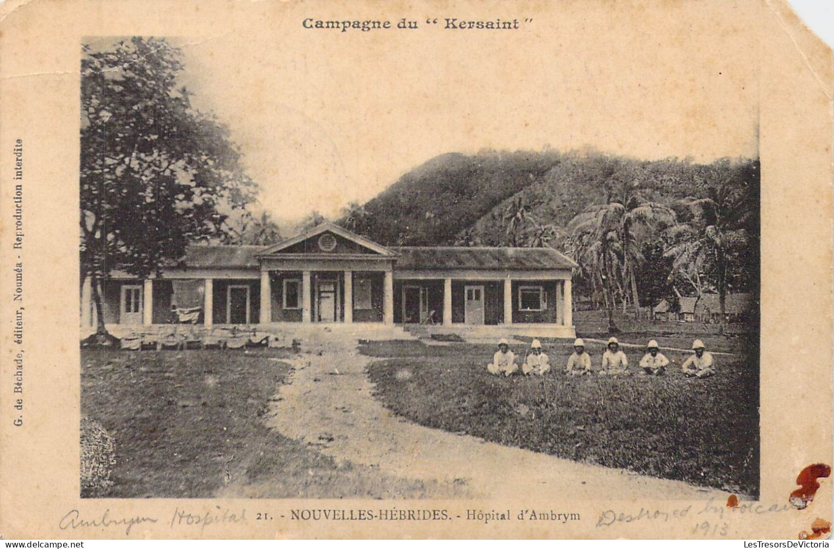 FRANCE - Nouvelles-Hébrides - Hôpital D'Ambrym - Campagne Du " Kersaint " - Carte Postale Ancienne - Polynésie Française