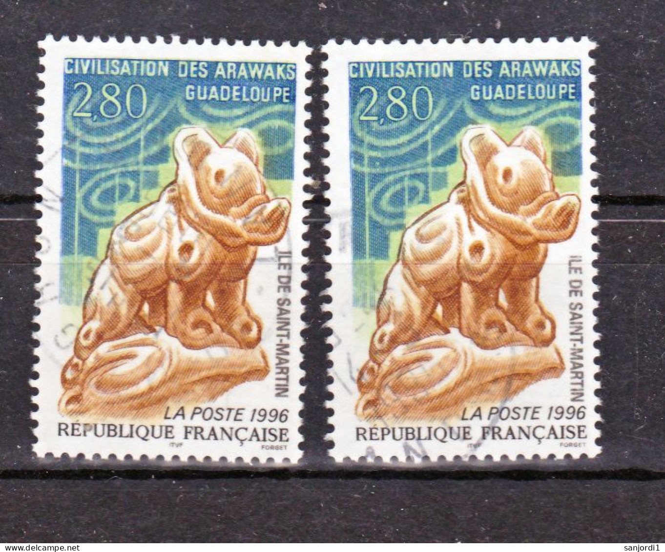 France 2988 Variété Inscription Ile ...fortement Décalée Et Normal  Oblitéré Used TB - Used Stamps