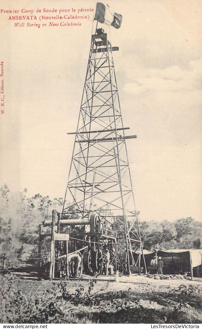 FRANCE - Nouvelle Calédonie - Ansevata - Premier Coup De Sonde Pour Le Pétrole - Carte Postale Ancienne - Nouvelle Calédonie