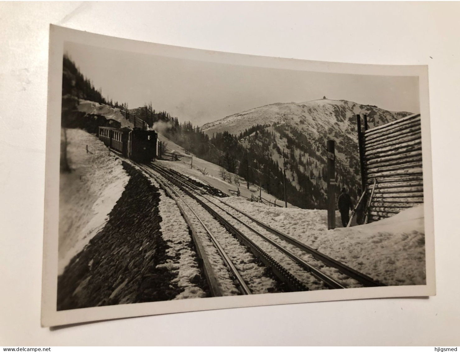 Austria Österreich Bahn Train Funicular Rail Hochschneeberg Schneeberg Hotel Stamp RPPC 16402 Post Card POSTCARD - Schneeberggebiet