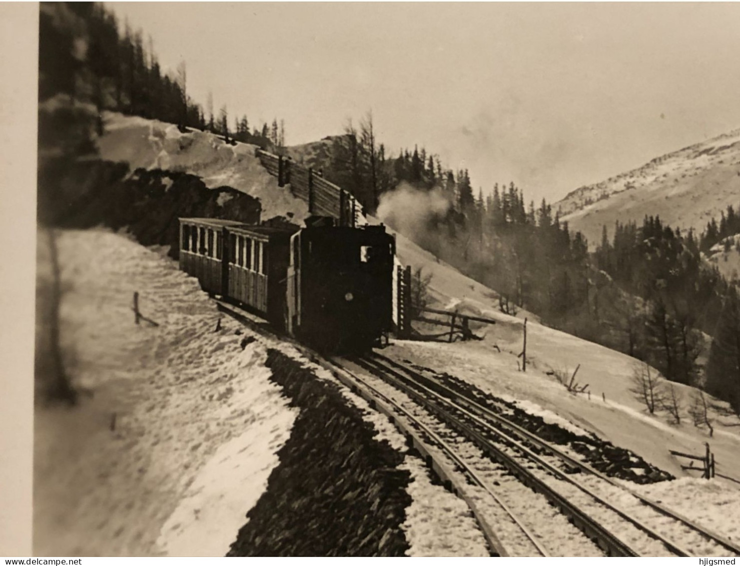 Austria Österreich Bahn Train Funicular Rail Hochschneeberg Schneeberg Hotel Stamp RPPC 16402 Post Card POSTCARD - Schneeberggebiet