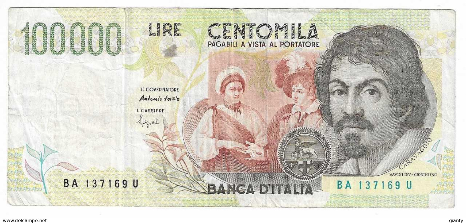 REPUBBLICA 100.000 LIRE "CARAVAGGIO" 12.05.1994 BB - 10.000 Lire