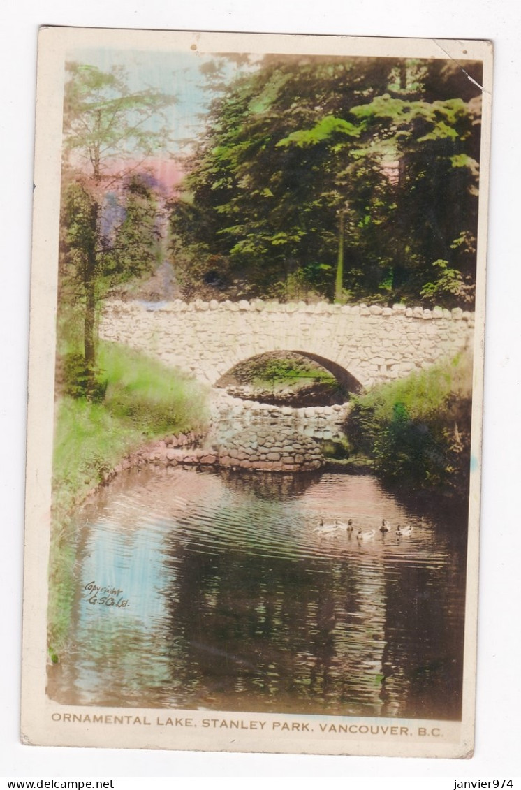 CPA 1935, Ornamental Lake , Stanley Park, Vancouver, B.C.,  Scan Recto Verso  - Vancouver