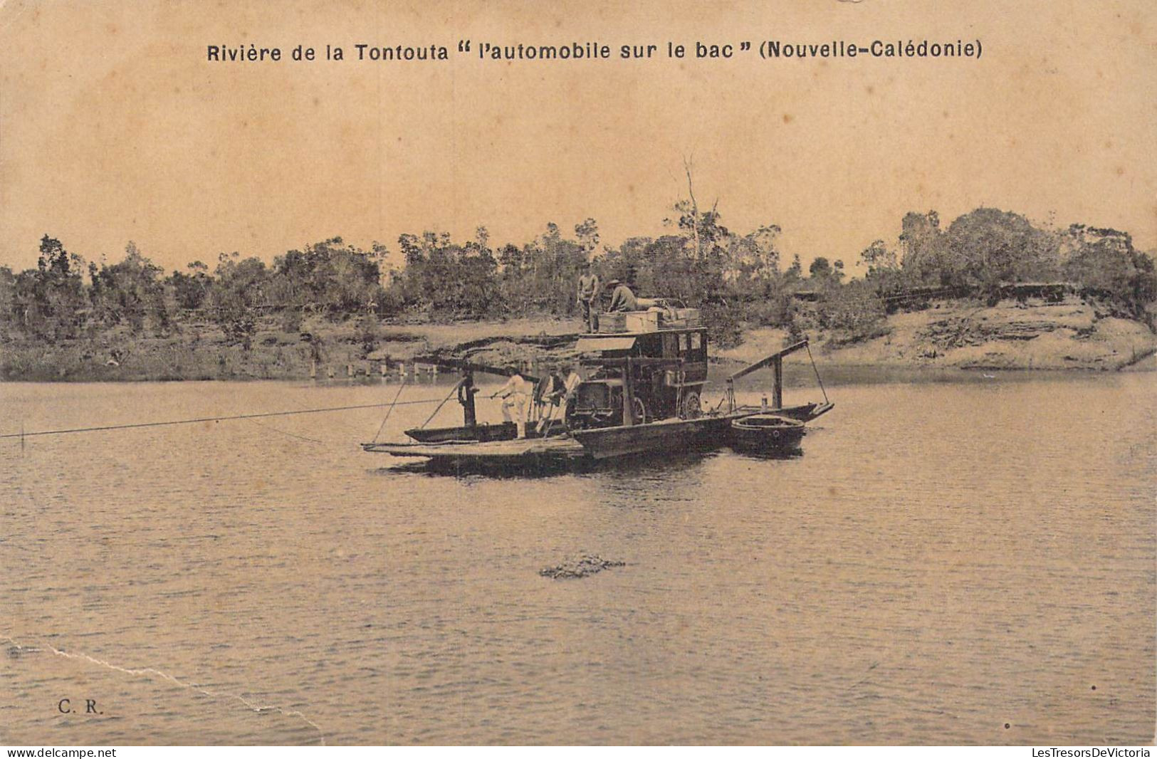 FRANCE - Nouvelle Calédonie - Rivière De La Tontouta " L'automobile Sur Le Bac " - Carte Postale Ancienne - Nouvelle Calédonie
