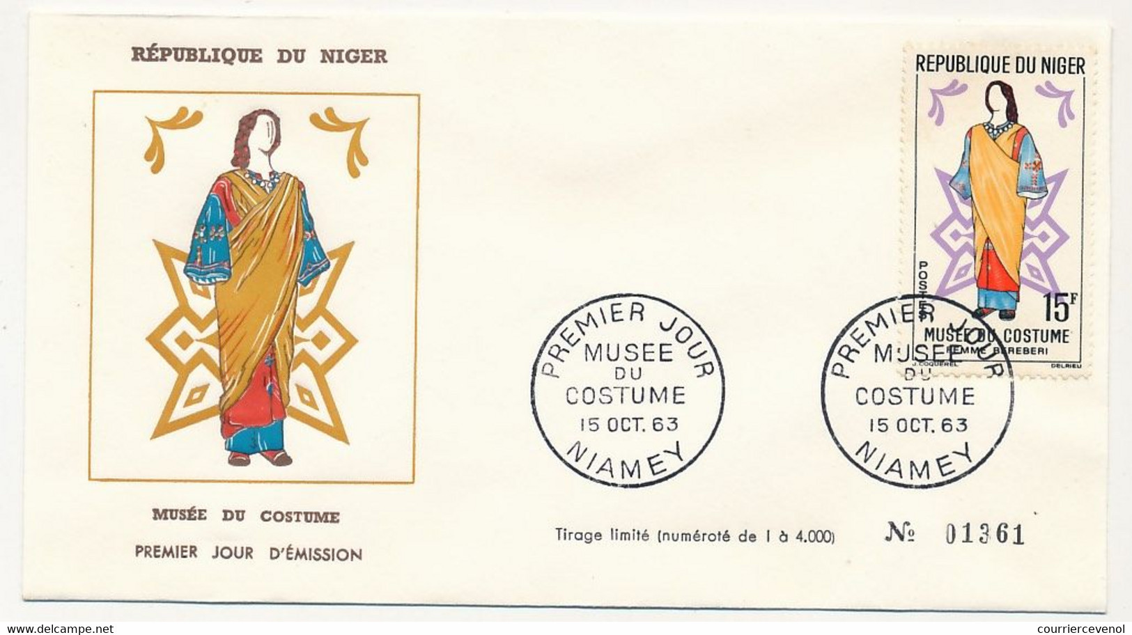 NIGER - 6 Enveloppes FDC - 6 Valeurs Musée Du Costume - NIAMEY - 15 Octobre 1963 - Niger (1960-...)
