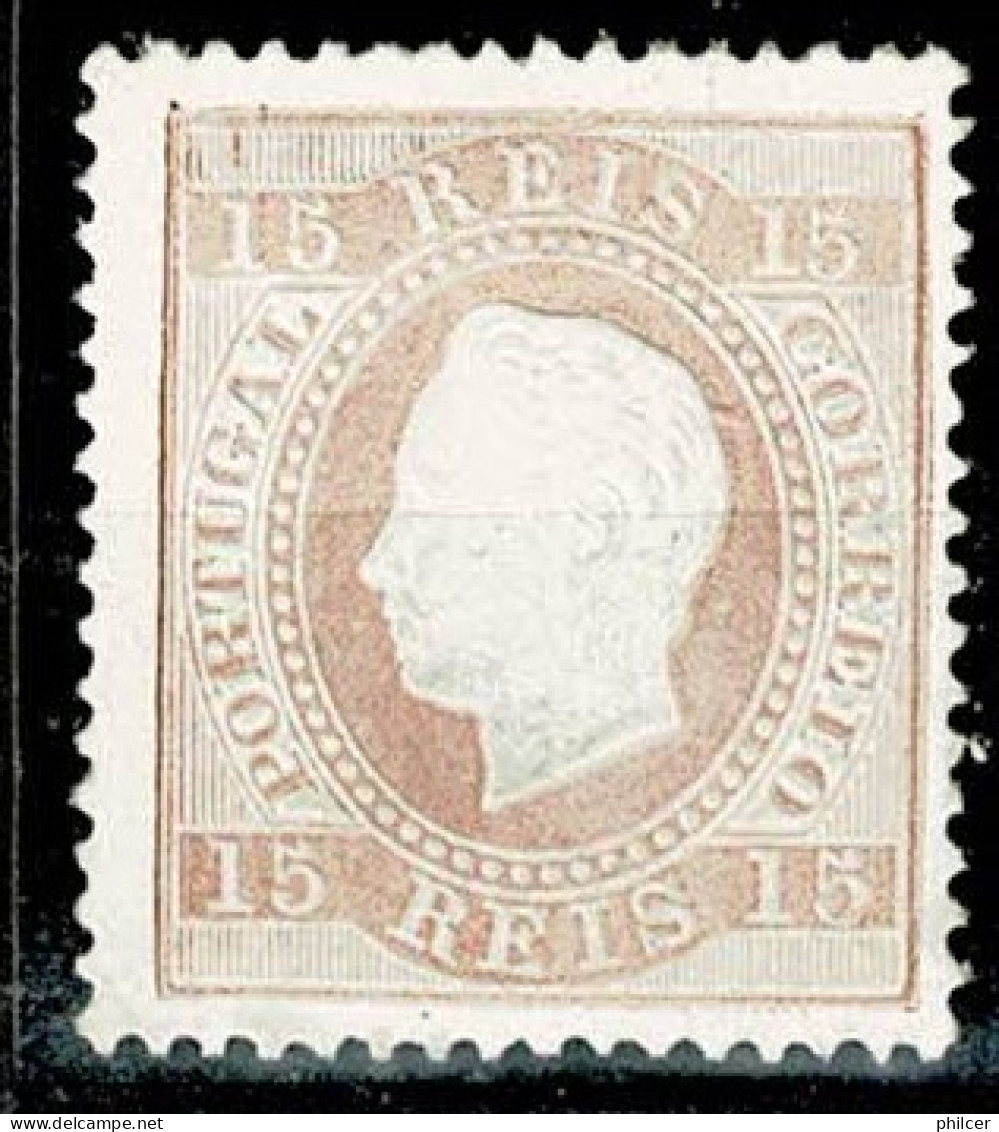 Portugal, 1870/6, # 38f Dent. 13 1/2, Tipo I, MH - Nuovi