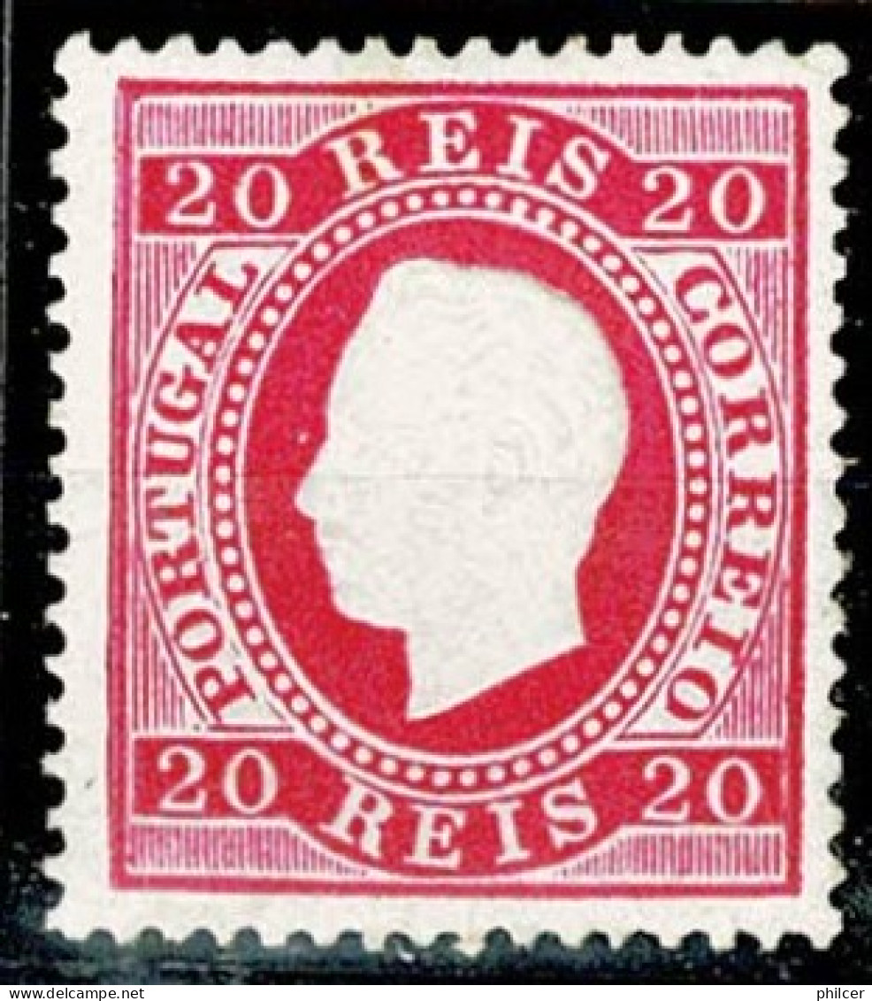 Portugal, 1884, # 66b Dent. 13 1/2, Tipo VI, P. Porcelana, MH - Unused Stamps