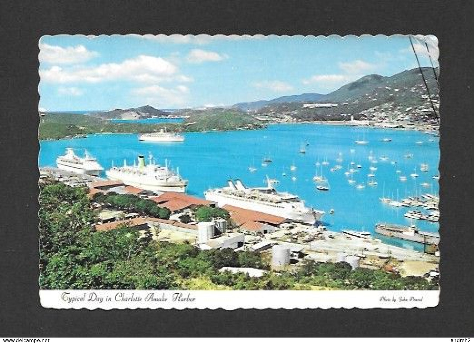 St Thomas Virgin Islands - Typical Day In Charlotte Amalie Harbor Cruise Ships - Nice New Stamp - Photo By John Penrod - Isole Vergini Americane