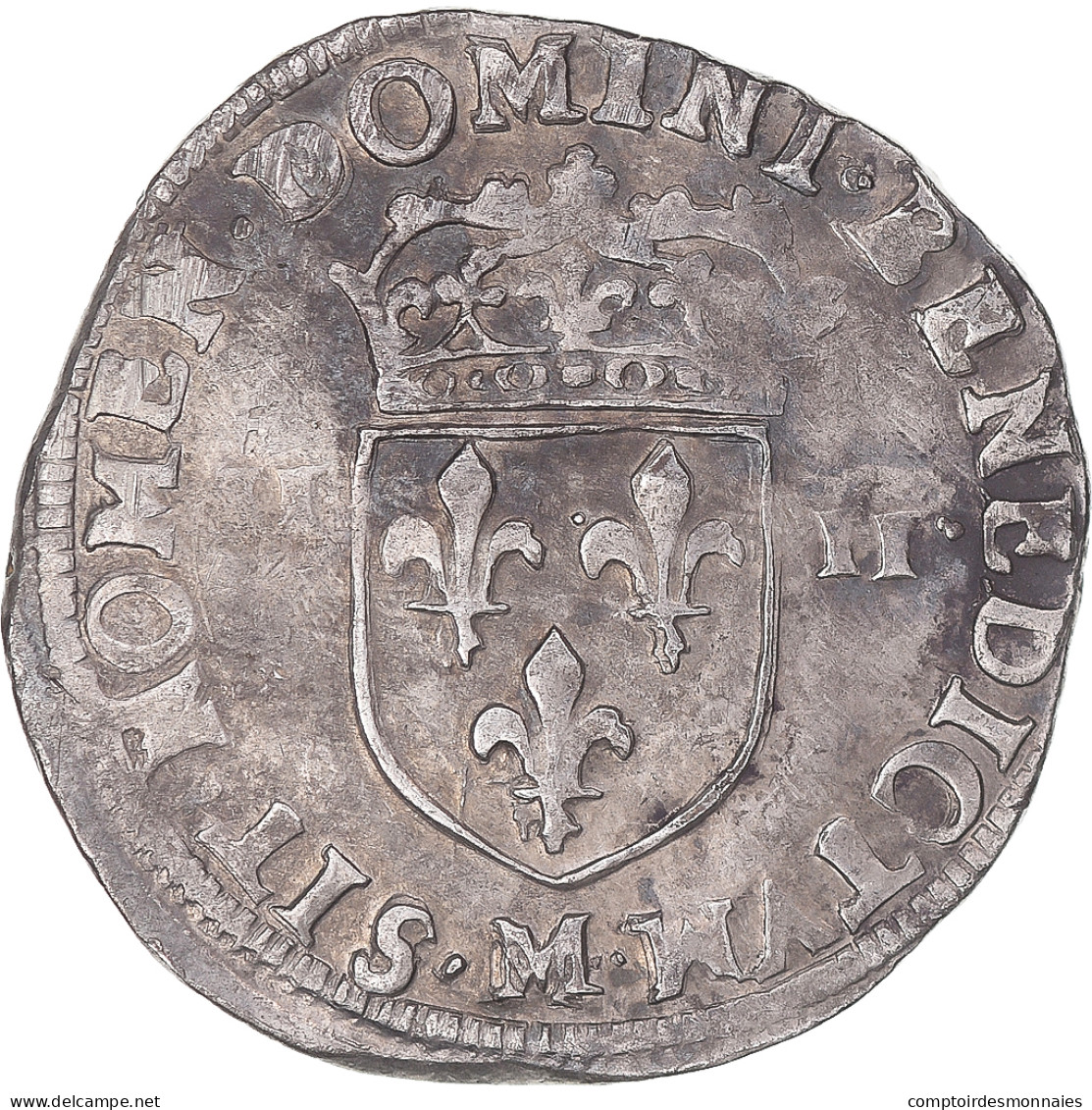 Monnaie, France, Henri IV, 1/4 D'écu à La Croix Feuillue De Face, 1596 - 1589-1610 Henry IV The Great