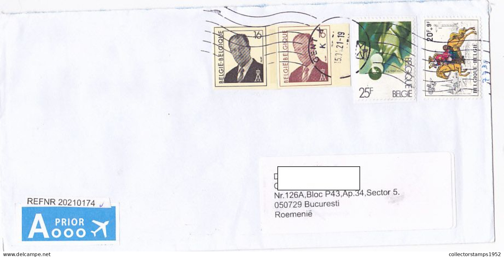 KING ALBERT II, POOL GAME, MESSENGER, FINE STAMPS ON COVER, 2021, BELGIUM - Covers & Documents