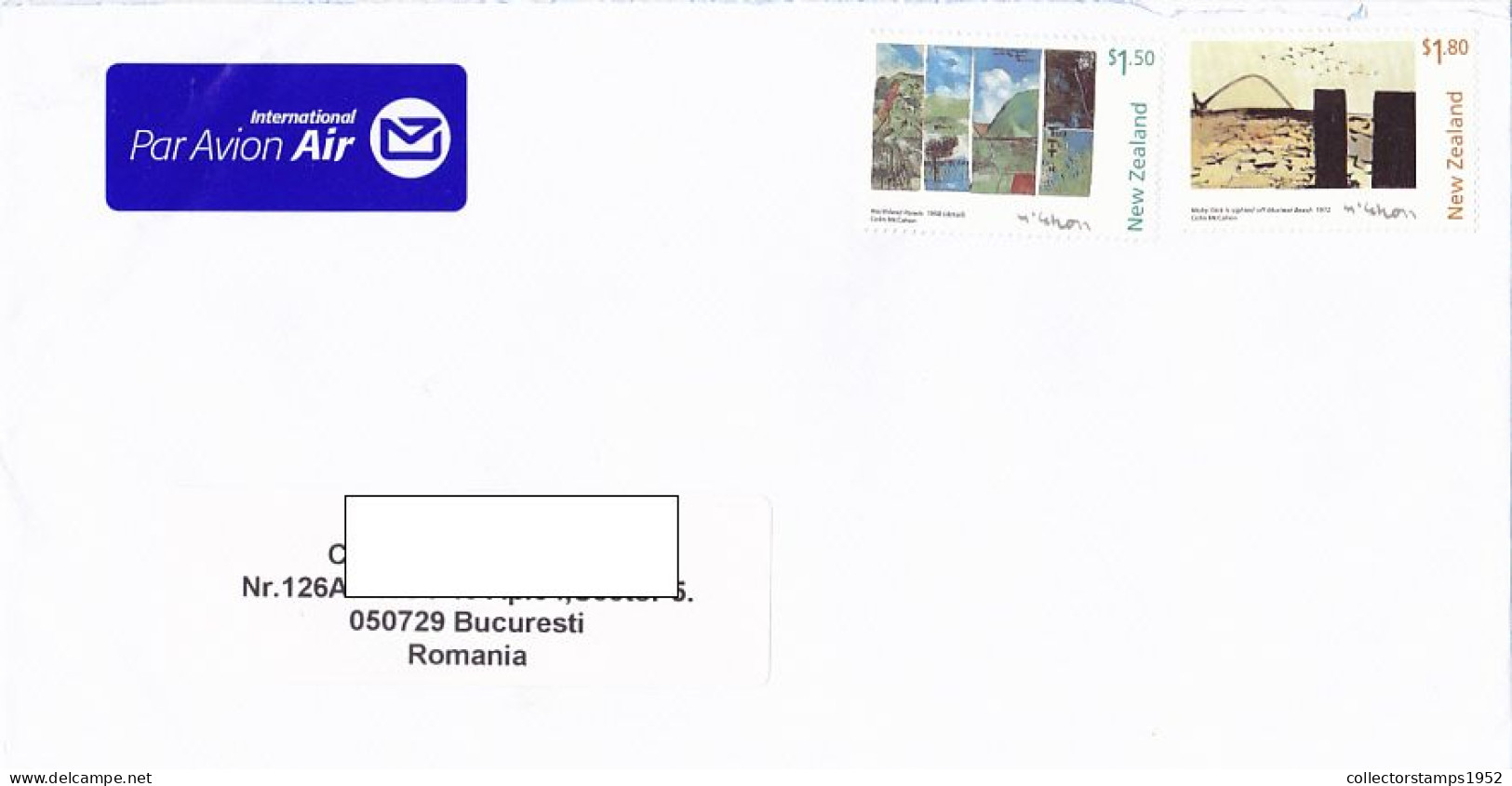 PAINTINGS, FINE STAMPS ON COVER, 2021, NEW ZEELAND  - Brieven En Documenten