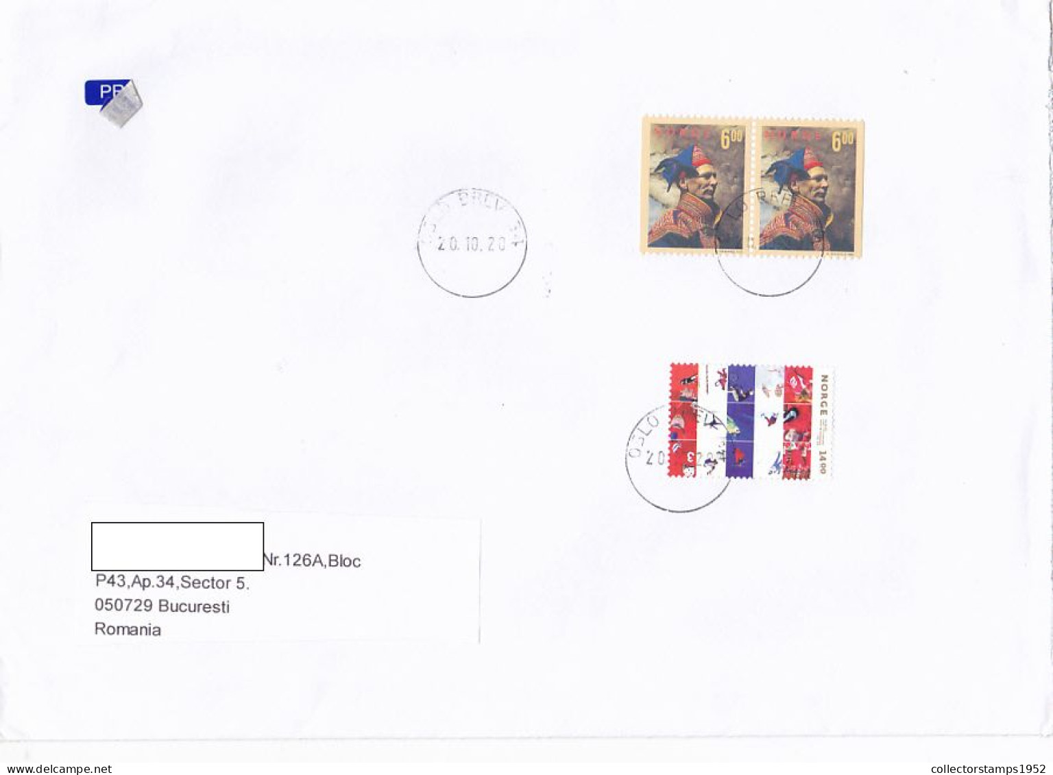 SPORTS, COSTUME, FINE STAMP ON COVER, 2020, NORWAY - Storia Postale