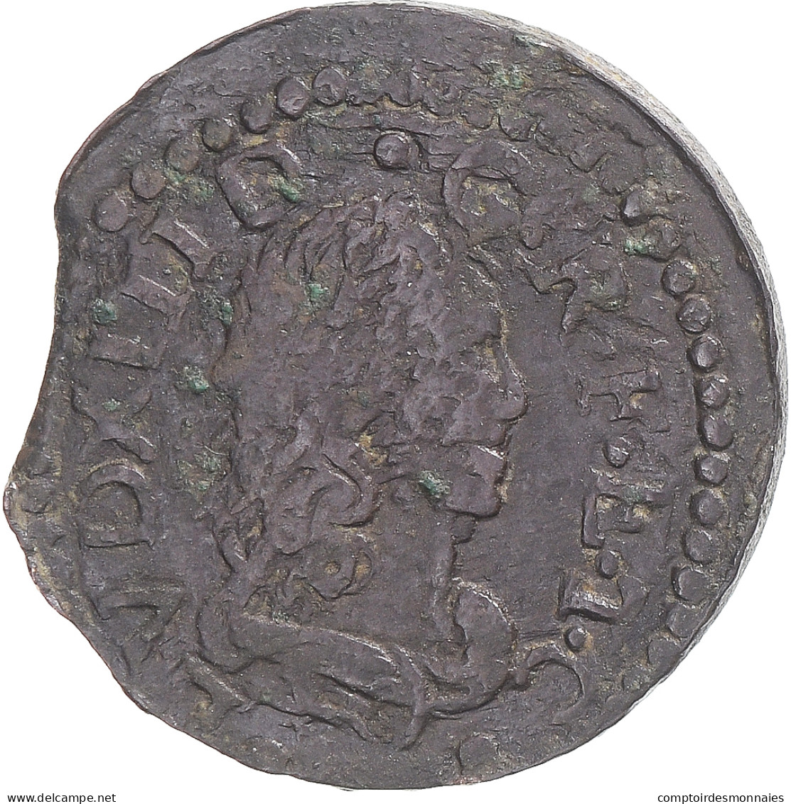 Monnaie, Espagne, CATALONIA, Louis XIII, Seiseno, 1643, Barcelona, TB+, Cuivre - Provincial Currencies