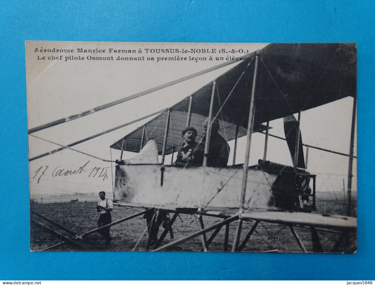 78) Toussus-le Noble-aérodrome Maurice Farman(chef Pilote Donnant Sa Première Leçon A Un élève - ANNEE:1914 EDIT: Pimont - Toussus Le Noble