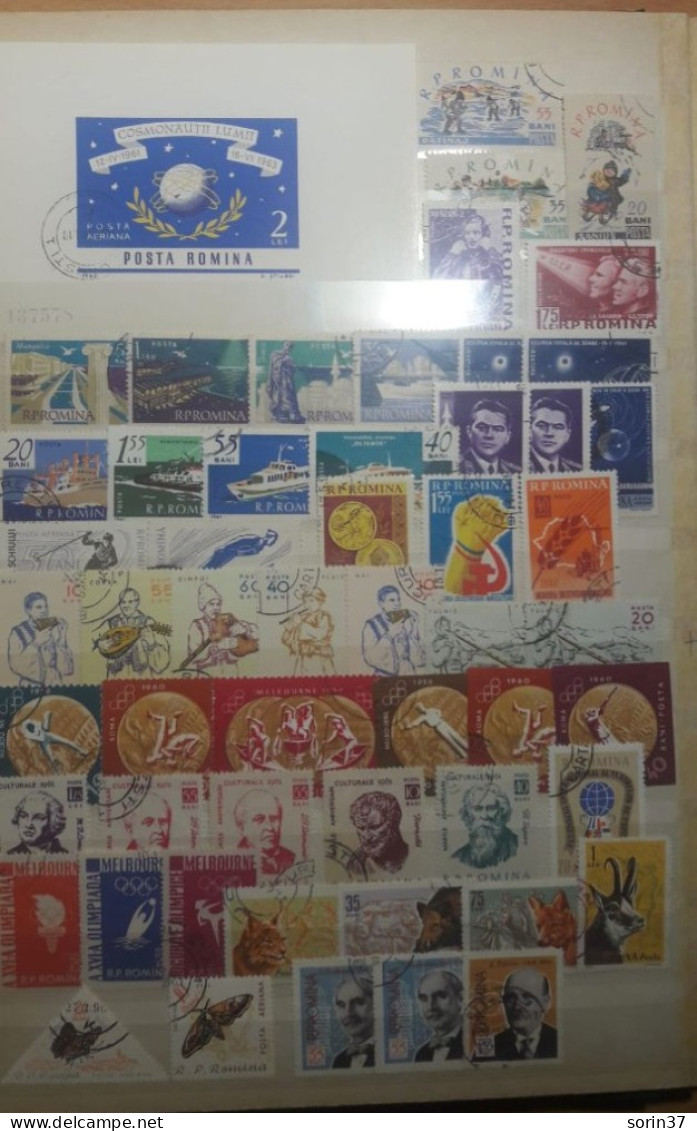 Album, Clasificador con sellos usados y hojitas bloque de Romania