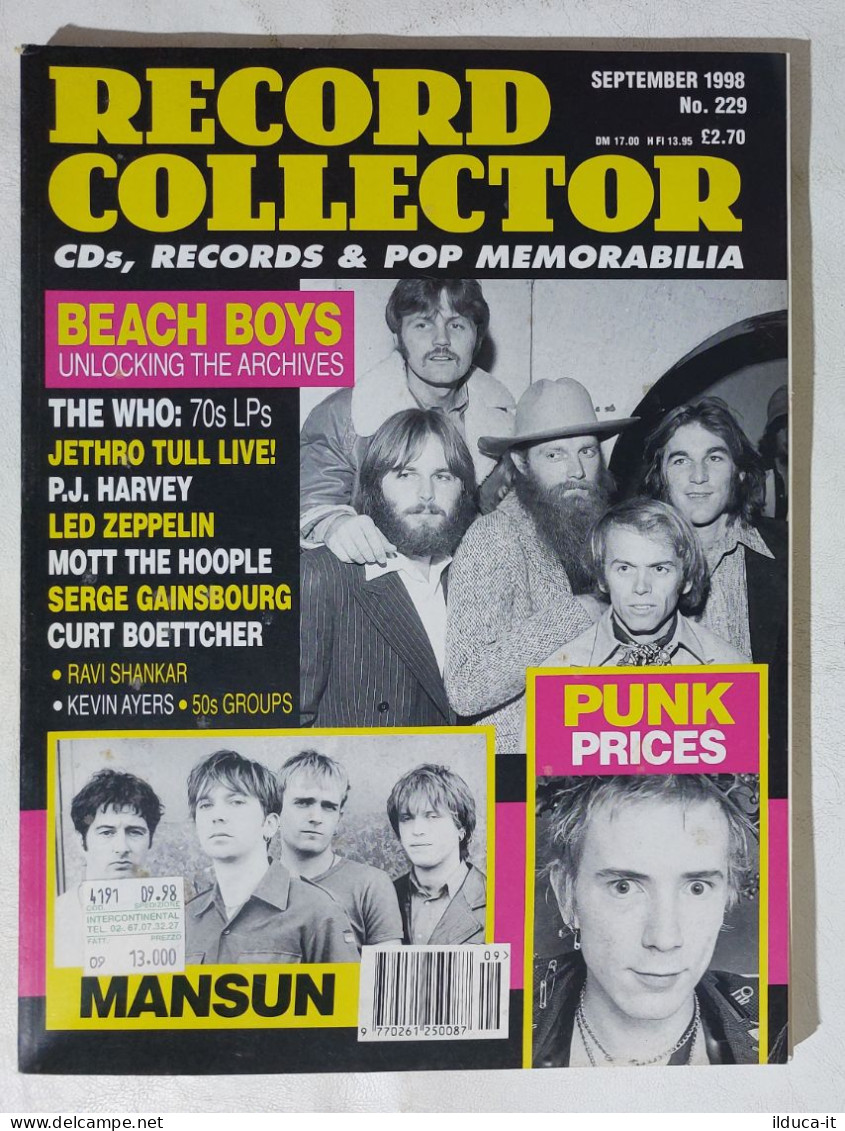 I114273 Record Collector 1998 N. 229 - Beach Boys / The Who / Led Zeppelin - Arte