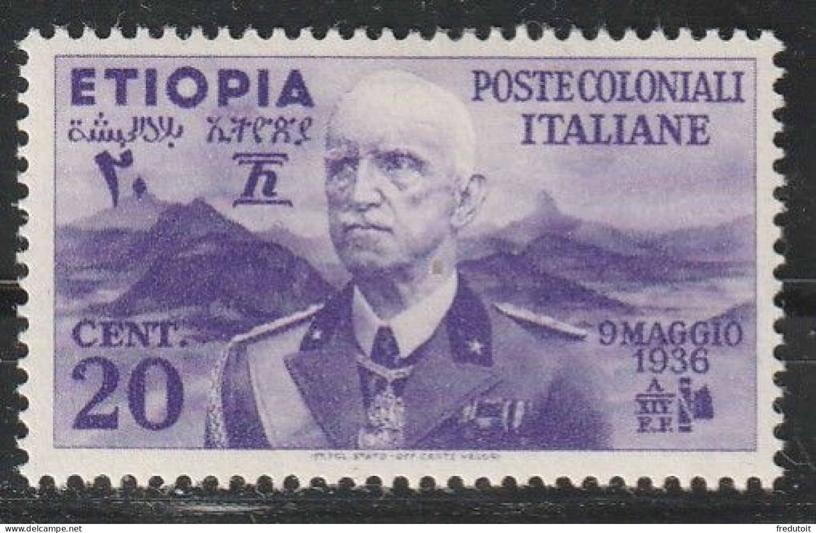 ETHIOPIE - Occupation Italienne - N°2 * (1936) Victor Emmanuel III - Etiopia