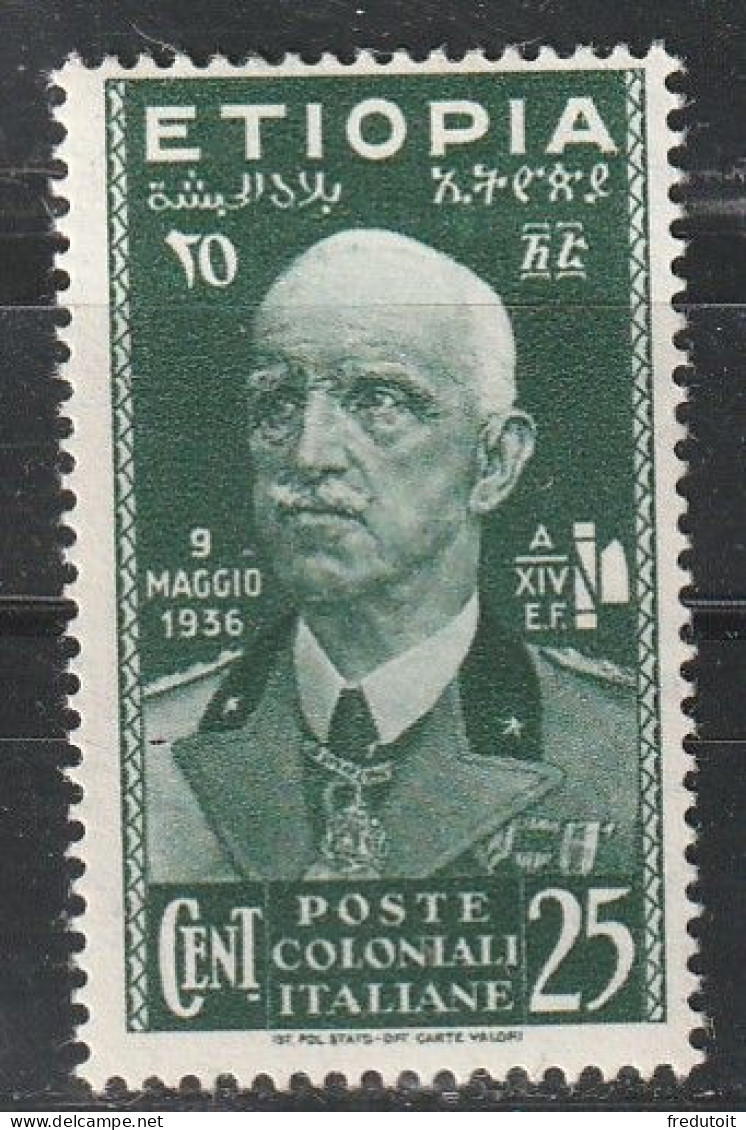 ETHIOPIE - Occupation Italienne - N°3 * (1936) Victor Emmanuel III - Ethiopië