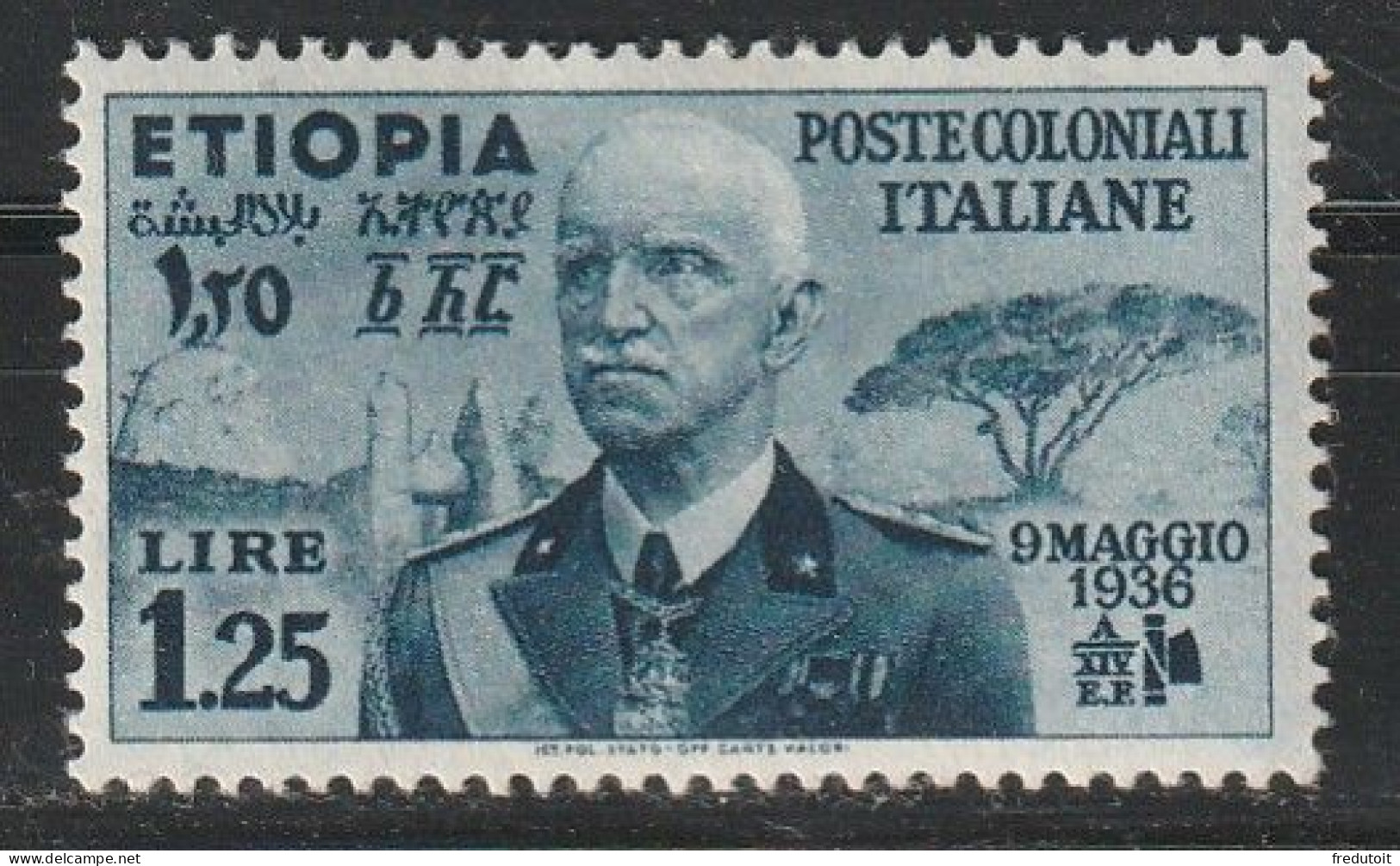 ETHIOPIE - Occupation Italienne - N°7 * (1936) Victor Emmanuel III - Ethiopia