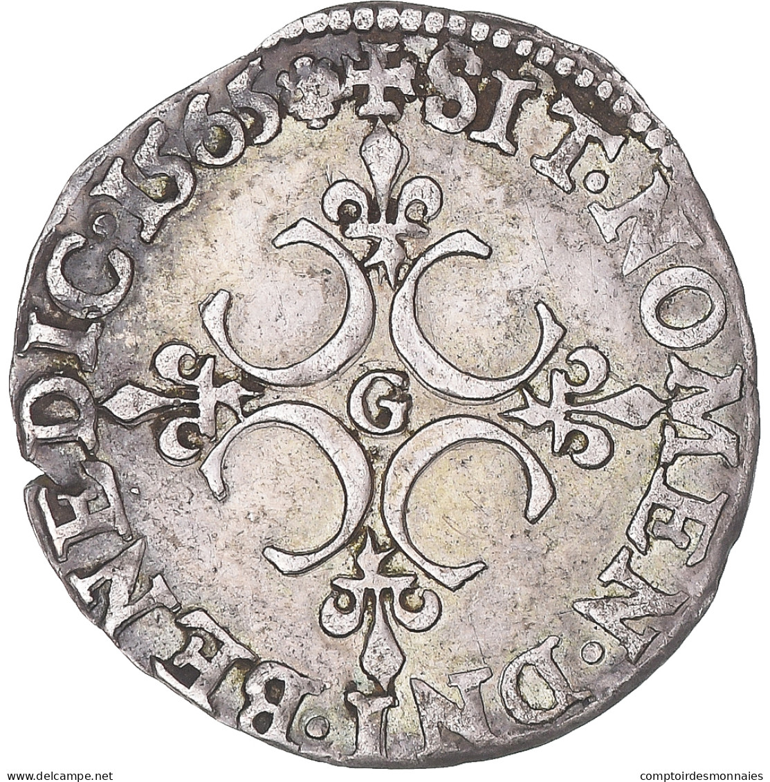 Monnaie, France, Charles IX, Sol Parisis, 1565, Poitiers, SUP, Billon - 1560-1574 Charles IX