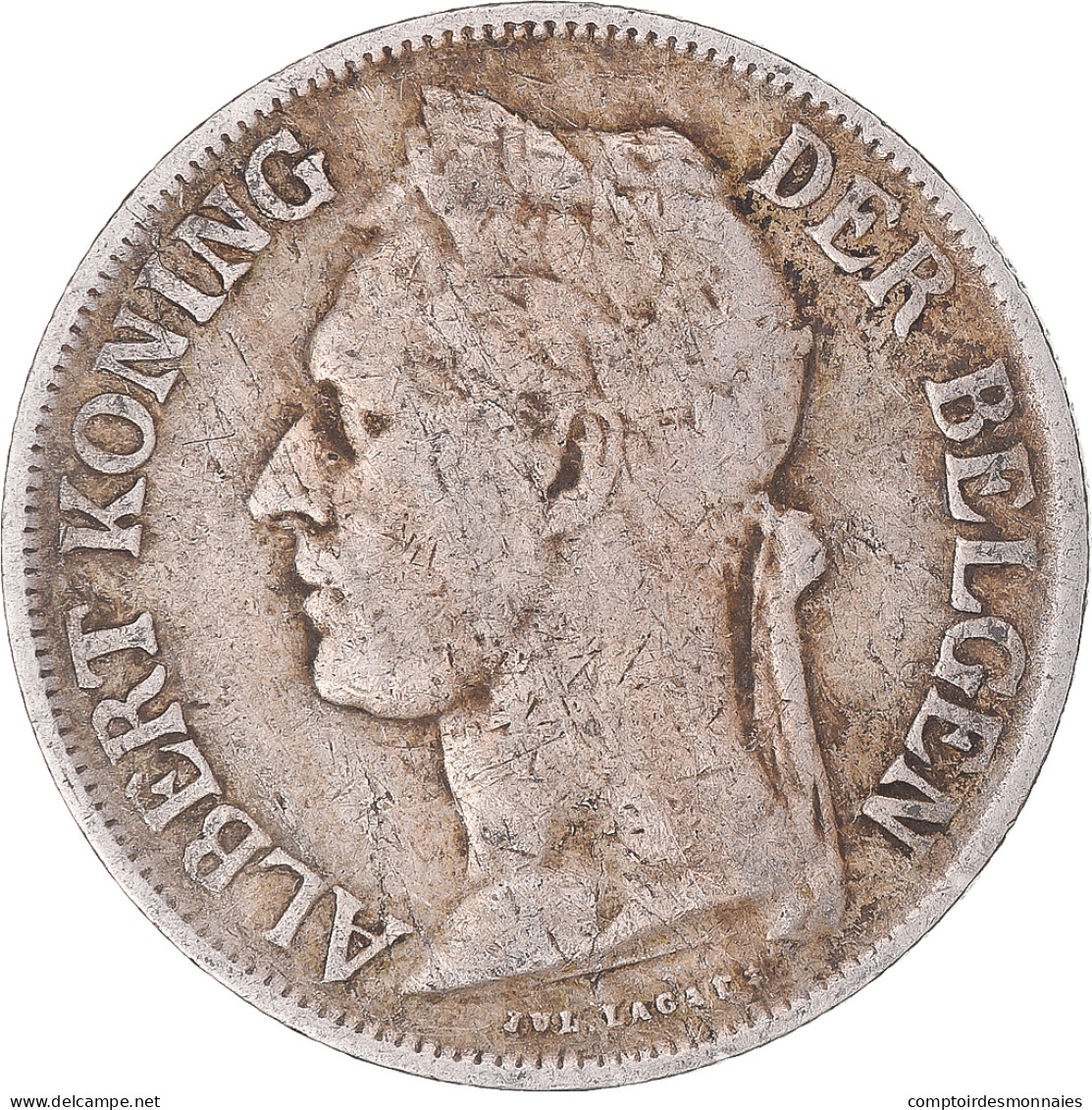 Monnaie, Congo Belge, Albert I, Franc, 1923, TTB, Cupro-nickel, KM:21 - 1910-1934: Albert I