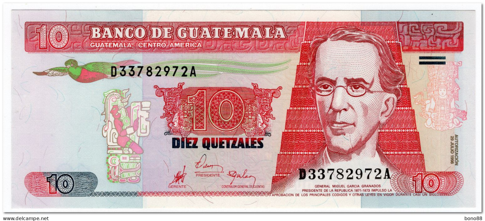 GUATEMALA,10 QUETZALES,1998,P.101,UNC - Guatemala