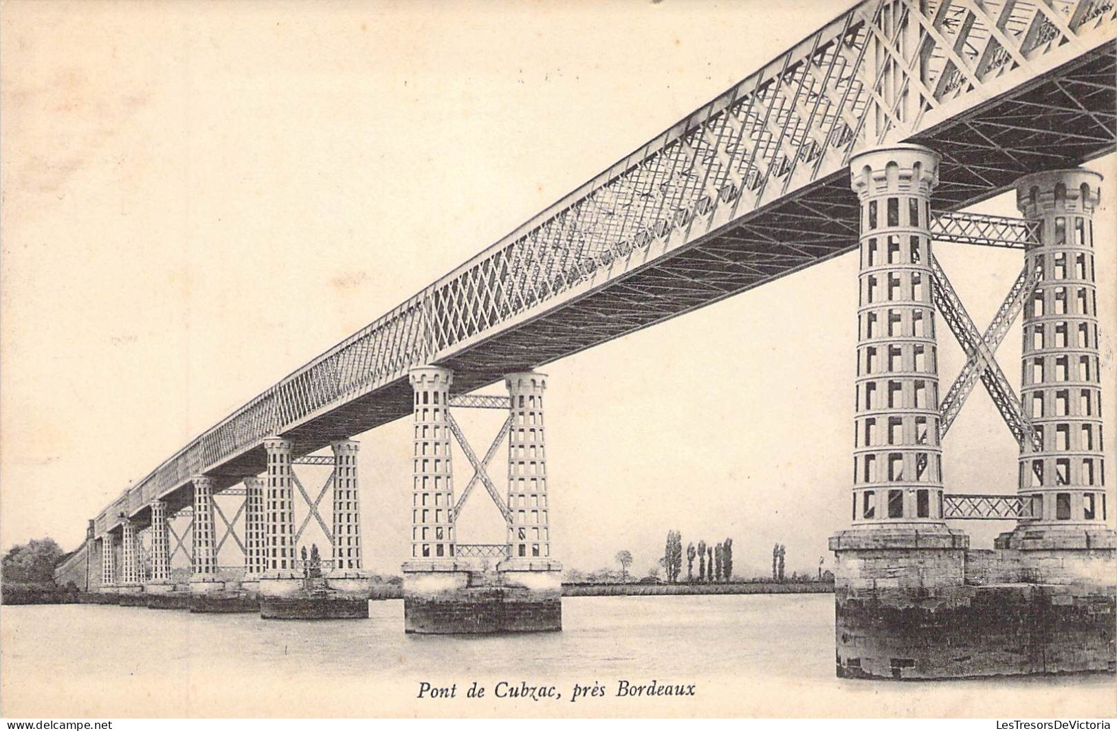 FRANCE - 33 - CUBZAC - Pont De Cubzac - Près De Bordeaux - Publicité Maison E Soubes -  Carte Postale Ancienne - Cubzac-les-Ponts