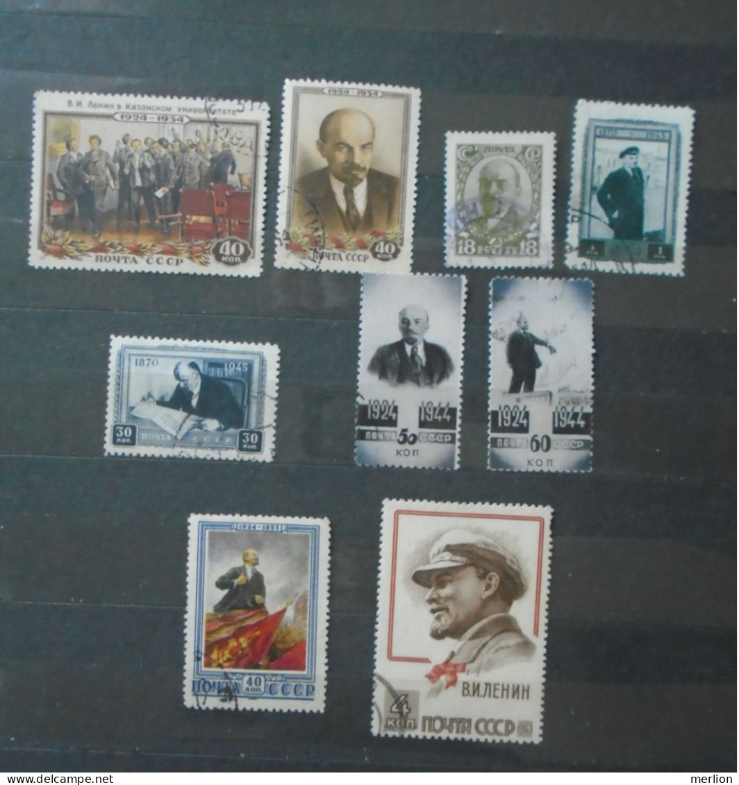 W519.68  Old Used Stamps (9 Pcs) Russia URSS  V.I. LENIN  1944-1950's - Lénine