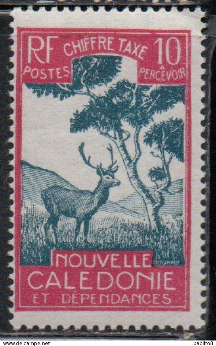 NOUVELLE CALEDONIE NEW NUOVA CALEDONIA 1928 POSTAGE DUE STAMPS TAXE SEGNATASSE MALAYAN SAMBAR 10c MH - Segnatasse