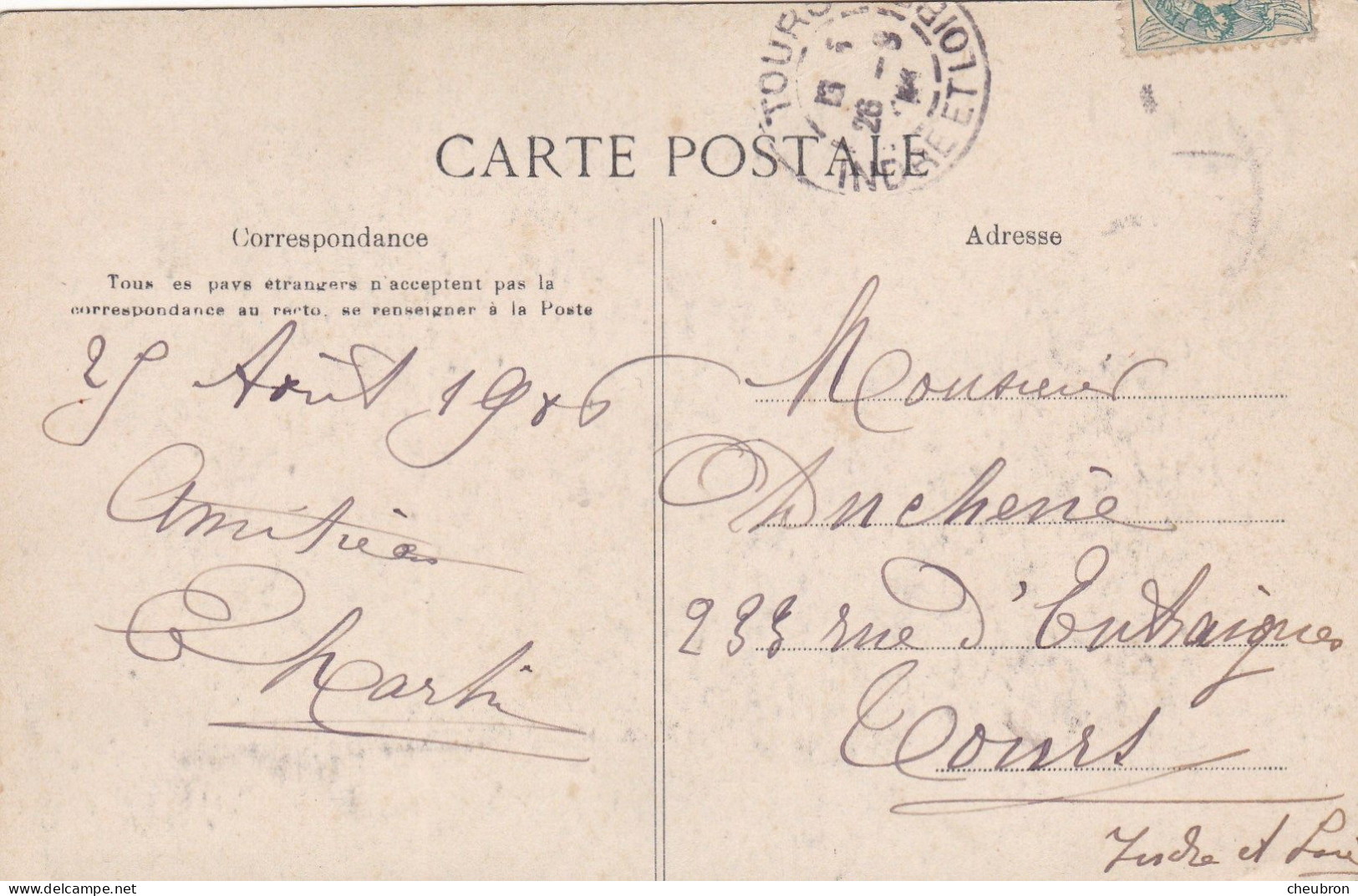 85. SOULLANS. CPA.  VIEUX MARAICHIN. ANNEE 1906 + TEXTE - Soullans