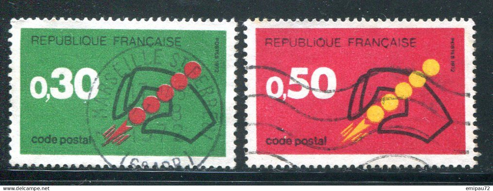 FRANCE- Y&T N°1719 Et 1720- Oblitérés - Codice Postale