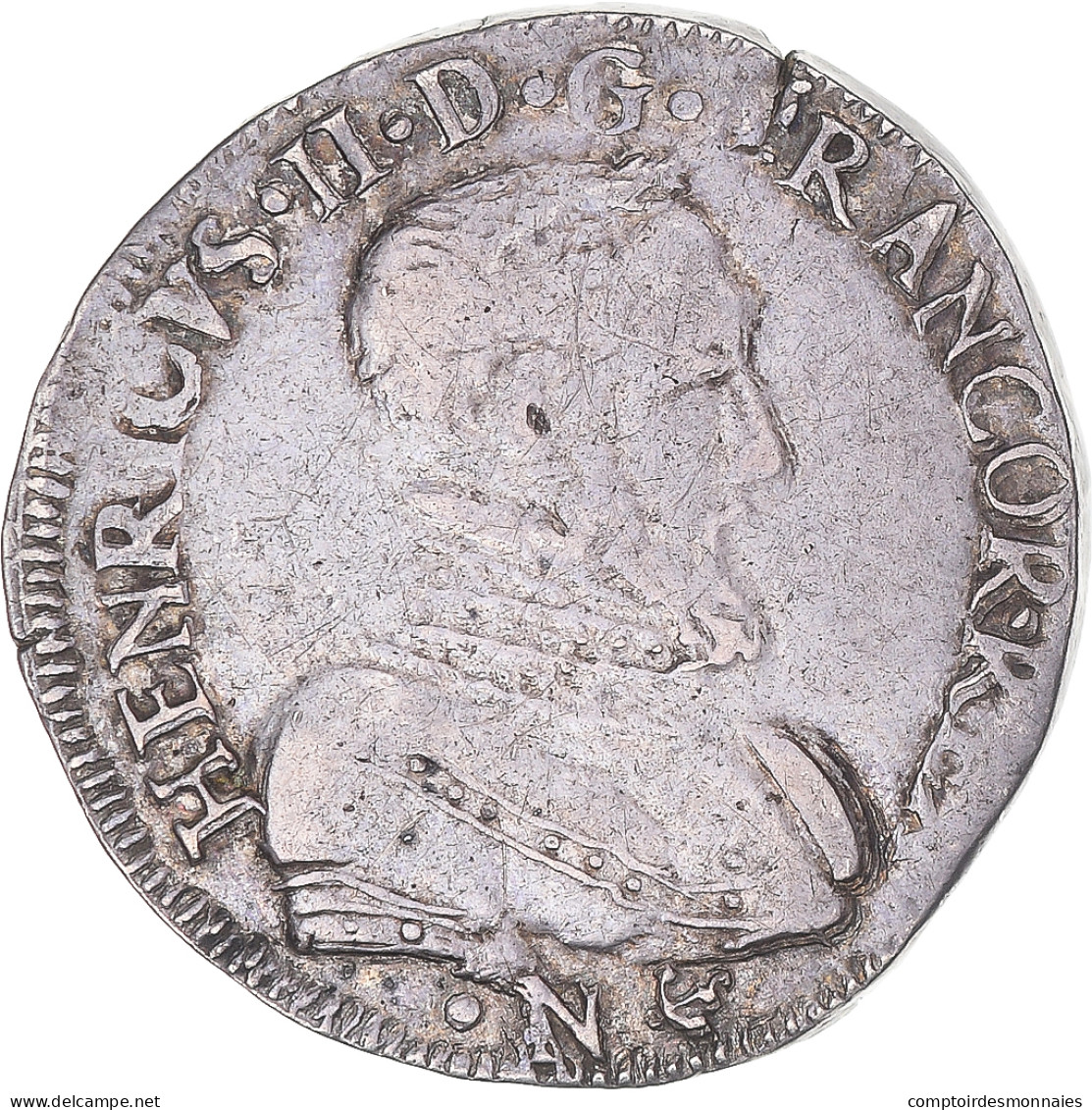 Monnaie, France, Teston à La Tête Nue, 1557, Bayonne, Rare, TTB, Argent - 1547-1559 Henry II