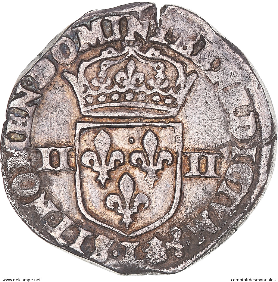 Monnaie, France, Henri IV, 1/4 D'écu à La Croix Feuillue De Face, 1592 - 1589-1610 Enrico IV