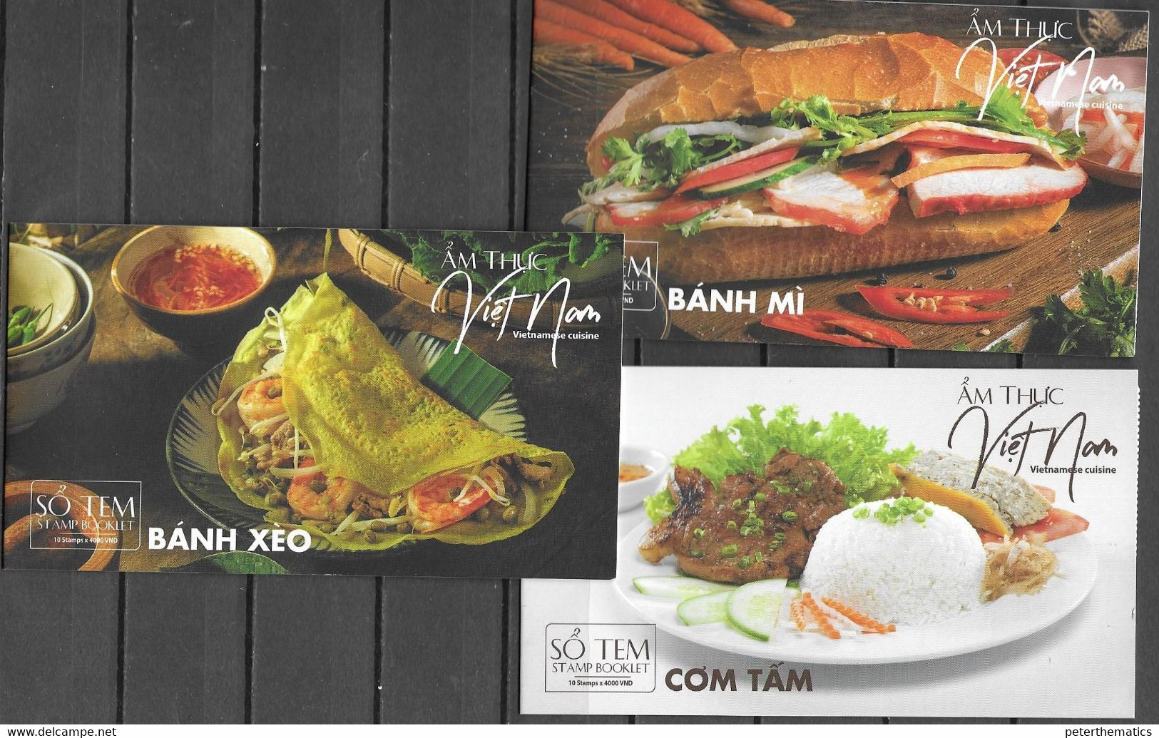 VIETNAM, 2022, MNH, VIETNAMESE CUISINE, 3 BOOKLETS OF 10v EACH - Alimentation