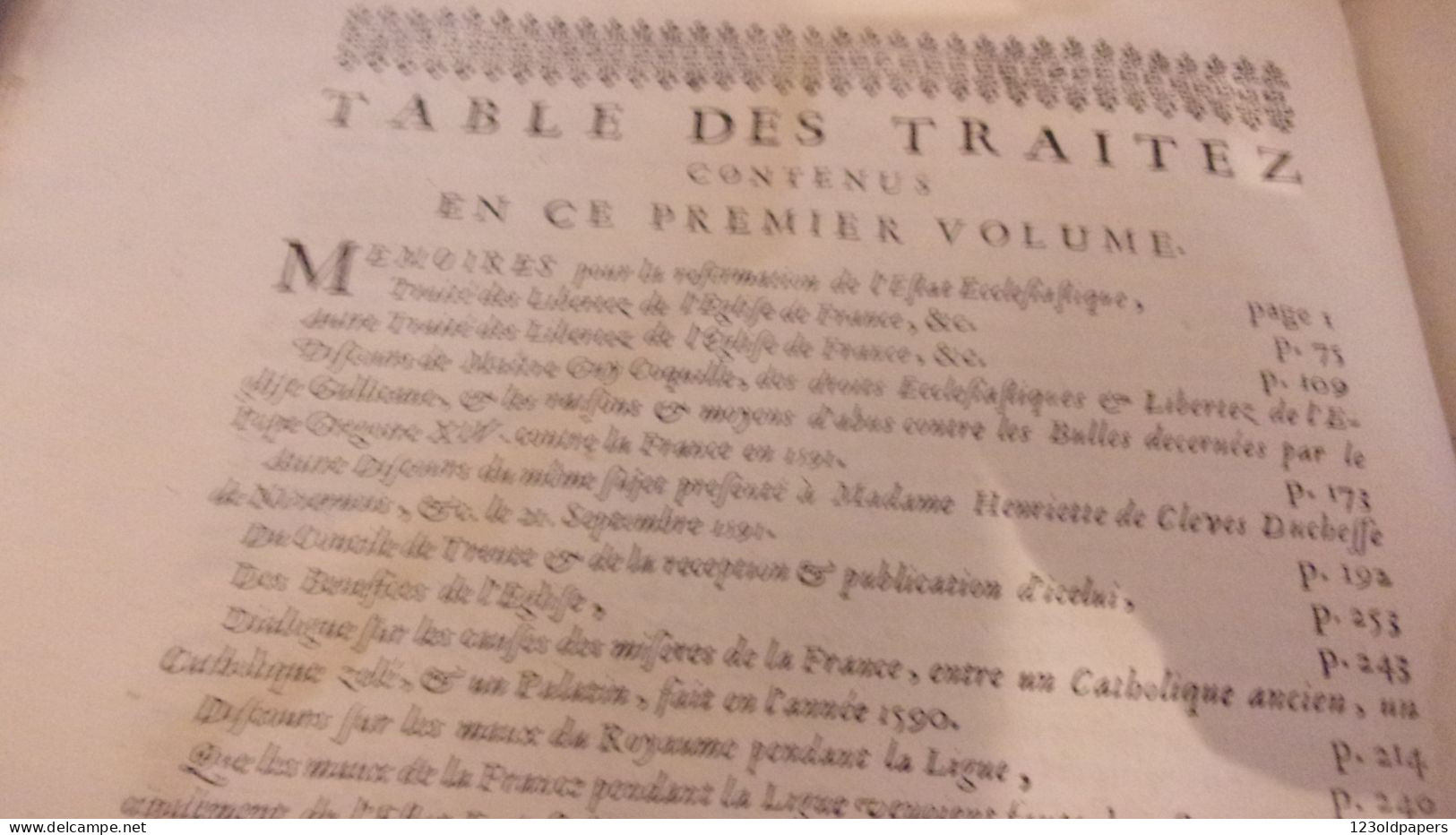 1703 LES OEUVRES DE MAISTRE GUY COQUILLE, SIEUR DE ROMENAY NIVERNAIS DROIT A BORDEAUX CLAUDE LABOTTIERE MDCCIII