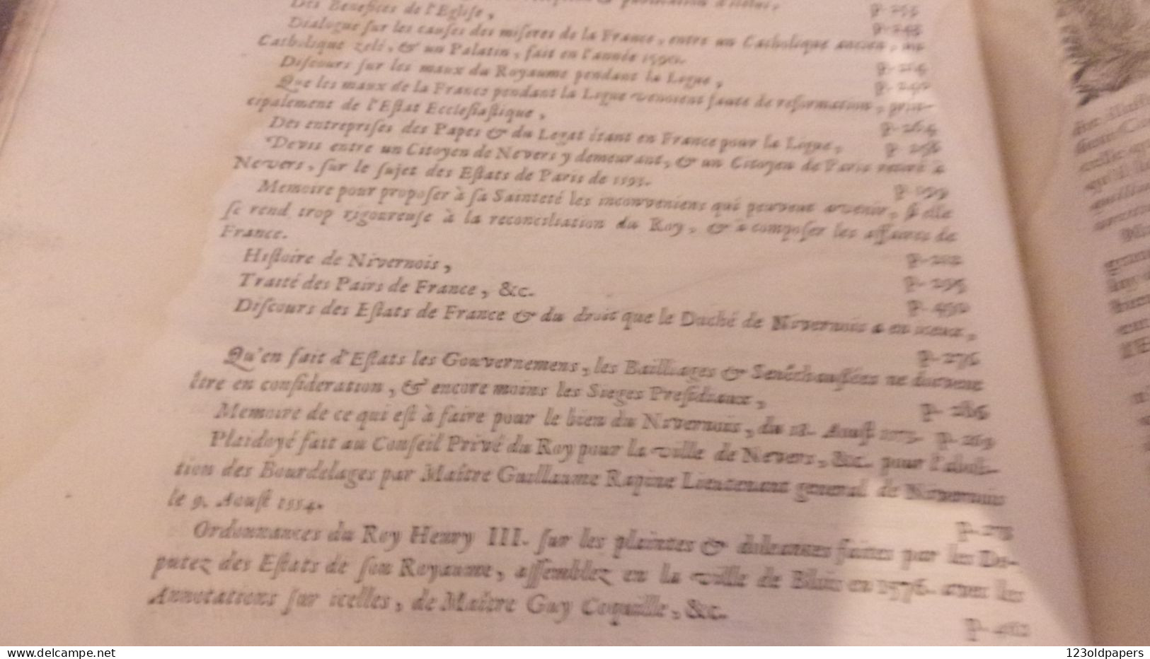 1703 LES OEUVRES DE MAISTRE GUY COQUILLE, SIEUR DE ROMENAY NIVERNAIS DROIT A BORDEAUX CLAUDE LABOTTIERE MDCCIII