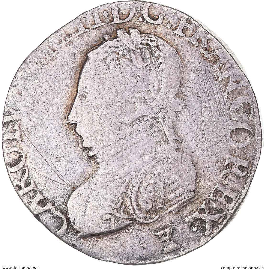 Monnaie, France, Charles IX, Teston, 1568, La Rochelle, TB+, Argent - 1560-1574 Charles IX